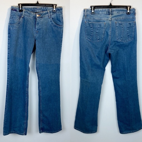 Vintage Fubu Jeans Y2K Boot Cut High Rise High Rise Size 10 Minimalist - Picture 1 of 15